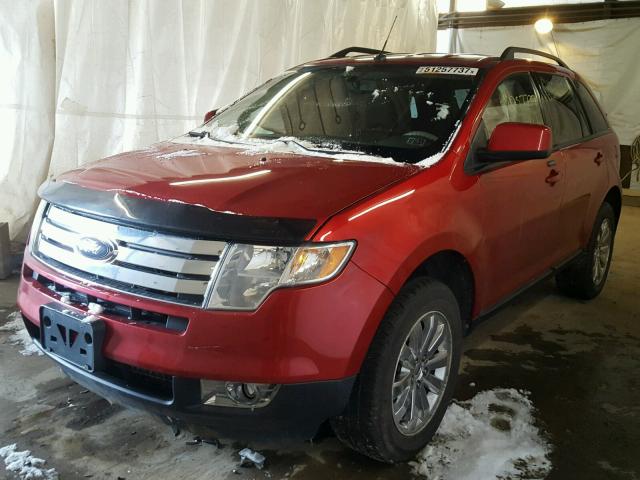 2FMDK4JC1ABA24251 - 2010 FORD EDGE SEL RED photo 2