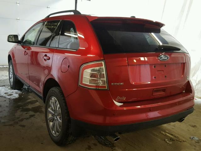 2FMDK4JC1ABA24251 - 2010 FORD EDGE SEL RED photo 3