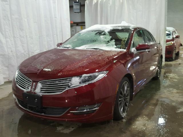 3LN6L2JK8ER821542 - 2014 LINCOLN MKZ Rojo foto 2
