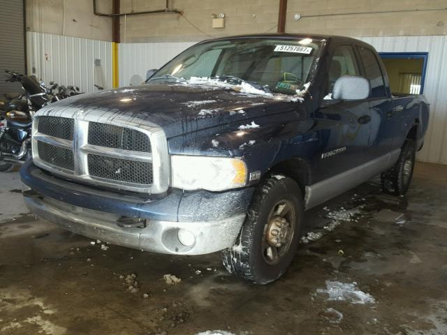 3D7KA28D53G837681 - 2003 DODGE RAM 2500 S BLUE photo 2