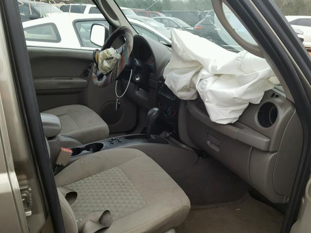 1J4GK48K07W718302 - 2007 JEEP LIBERTY SP GOLD photo 5