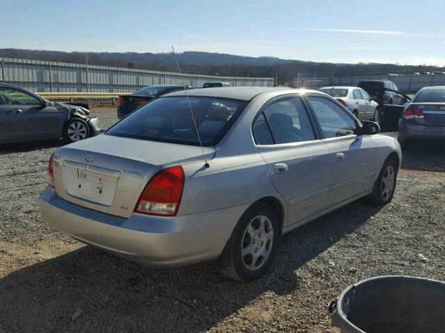 KMHDN45D43U568427 - 2003 HYUNDAI ELANTRA GL SILVER photo 4