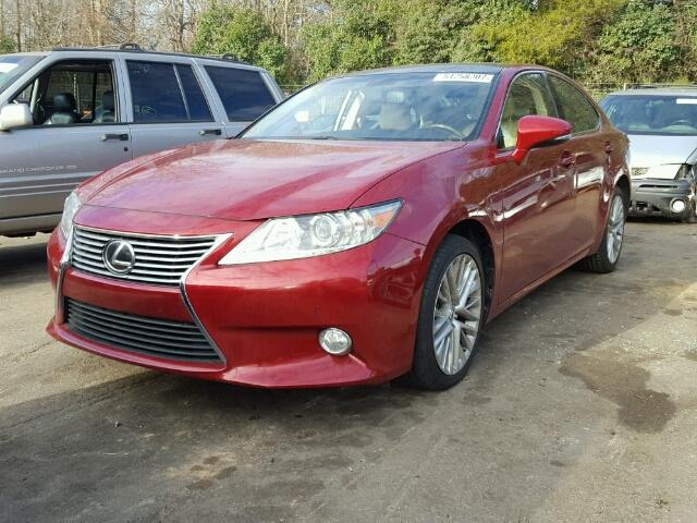 JTHBK1GG8D2056076 - 2013 LEXUS ES 350 RED photo 2