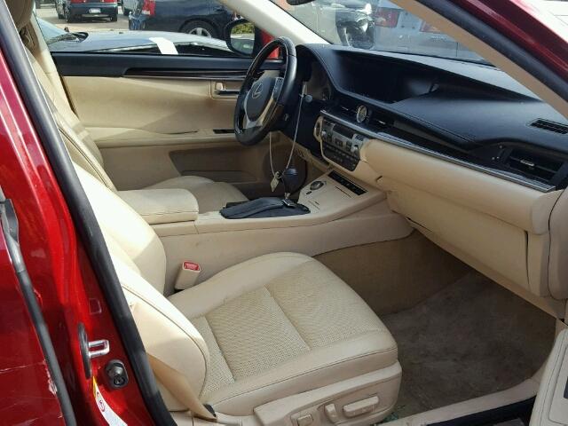 JTHBK1GG8D2056076 - 2013 LEXUS ES 350 RED photo 5