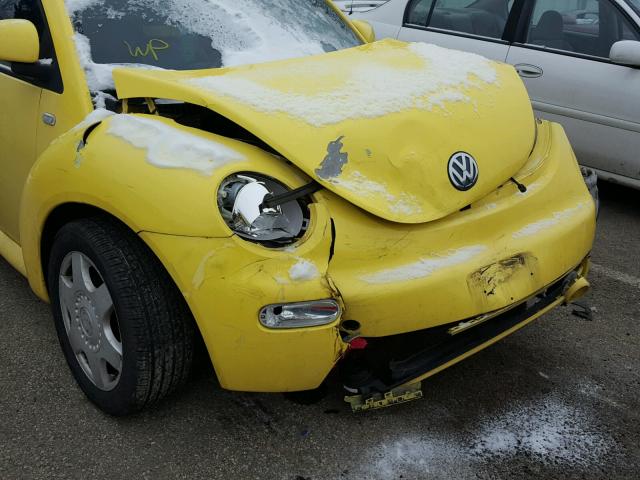 3VWCA21C6YM460753 - 2000 VOLKSWAGEN NEW BEETLE YELLOW photo 9