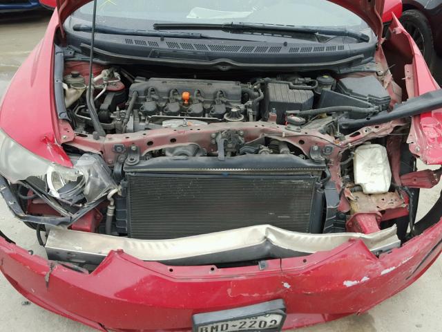 2HGFG12859H537777 - 2009 HONDA CIVIC EX RED photo 7