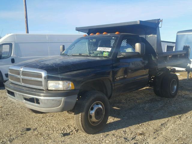 3B6MF36552M202650 - 2002 DODGE RAM 3500 BLACK photo 2