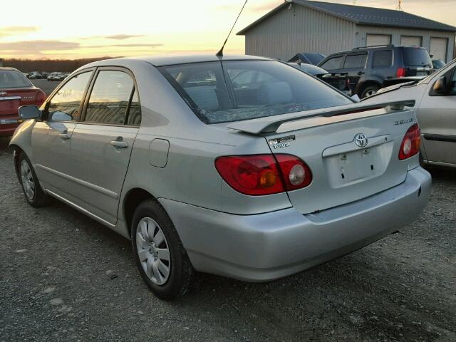 2T1BR32E33C003249 - 2003 TOYOTA COROLLA CE SILVER photo 3