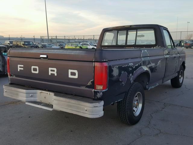 2FTDF15Y4MCA66814 - 1991 FORD F150 BLUE photo 4