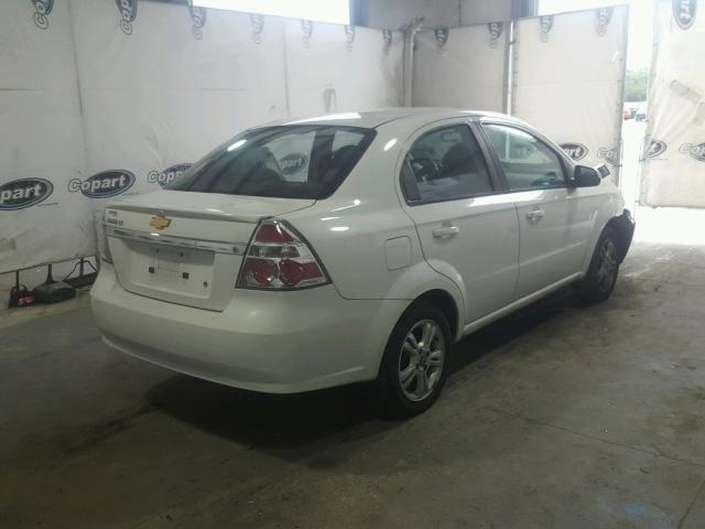 KL1TD5DE1BB243304 - 2011 CHEVROLET AVEO LS WHITE photo 4