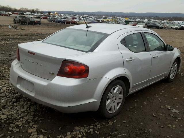 1C3CDZAG7CN258755 - 2012 DODGE AVENGER SE SILVER photo 4