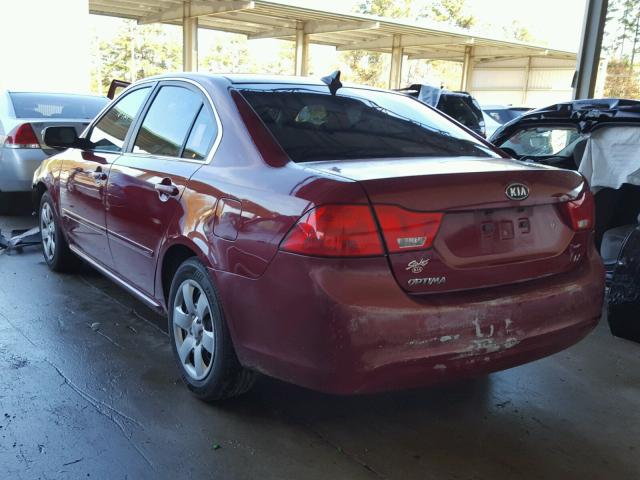 KNAGE228695345853 - 2009 KIA OPTIMA LX BURGUNDY photo 3