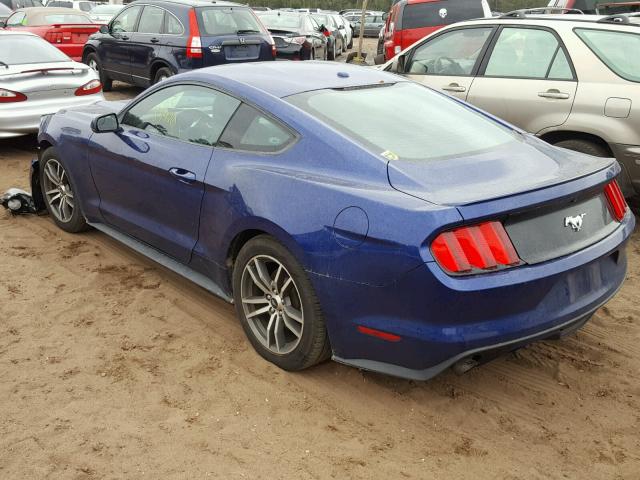 1FA6P8TH6F5367203 - 2015 FORD MUSTANG BLUE photo 3