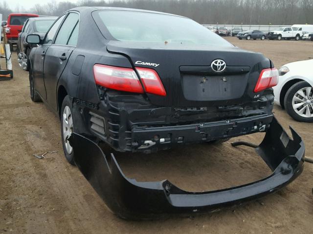 4T1BE46K88U779934 - 2008 TOYOTA CAMRY CE BLACK photo 3