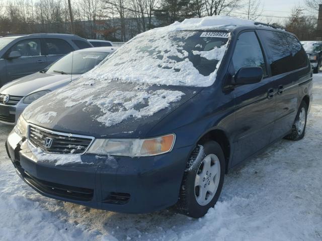 2HKRL1861XH522274 - 1999 HONDA ODYSSEY EX BLUE photo 2
