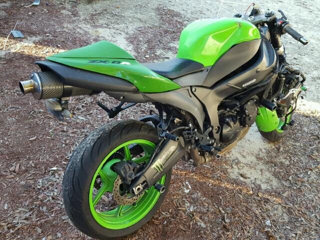 JKAZX4P168A041015 - 2008 KAWASAKI ZX600 P GREEN photo 4