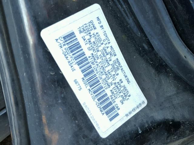 4T1BF12K6TU870713 - 1996 TOYOTA CAMRY LE შავი ფოტო 10