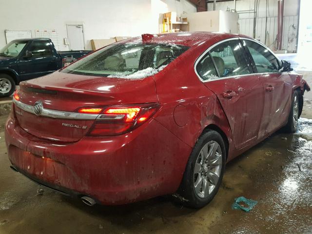 2G4GN5EX9F9169737 - 2015 BUICK REGAL PREM RED photo 4