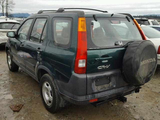 JHLRD77554C000721 - 2004 HONDA CR-V LX GREEN photo 3