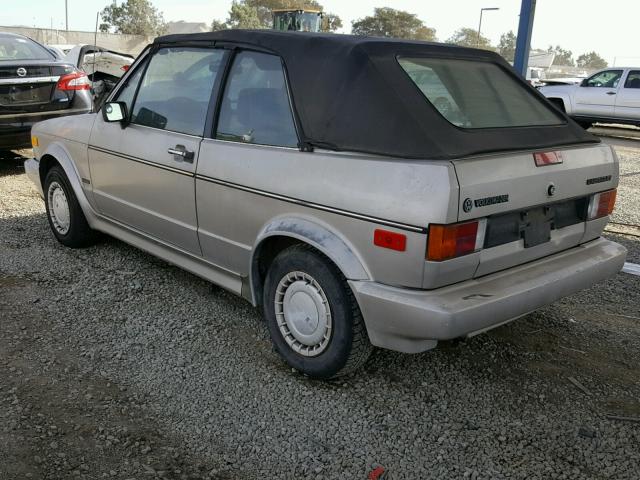 WVWCA0156JK020926 - 1988 VOLKSWAGEN CABRIOLET BROWN photo 3