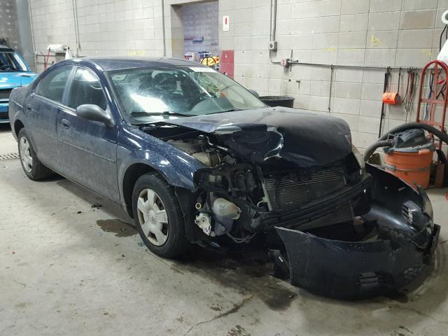 1B3EL36R84N203376 - 2004 DODGE STRATUS SE BLUE photo 1