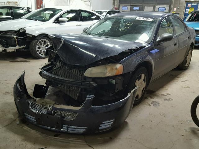 1B3EL36R84N203376 - 2004 DODGE STRATUS SE BLUE photo 2