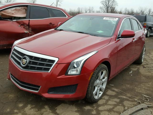 1G6AG5RX4D0128943 - 2013 CADILLAC ATS RED photo 2