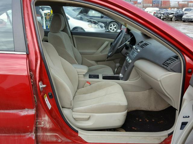 4T1BE46K09U310547 - 2009 TOYOTA CAMRY BASE RED photo 5