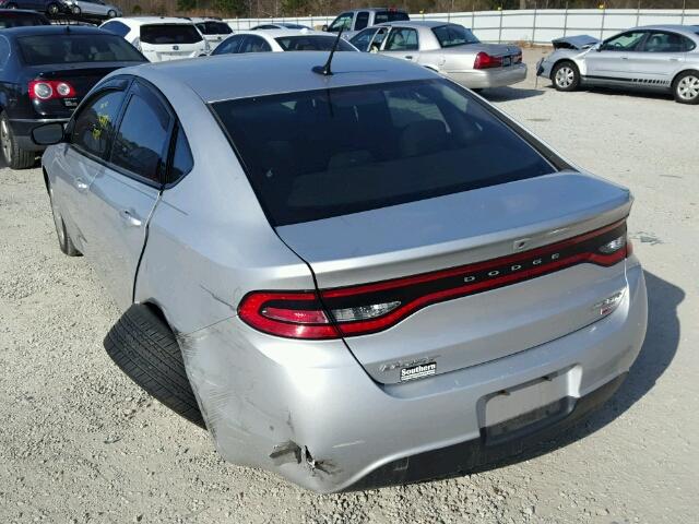 1C3CDFAH7DD296467 - 2013 DODGE DART SE SILVER photo 3