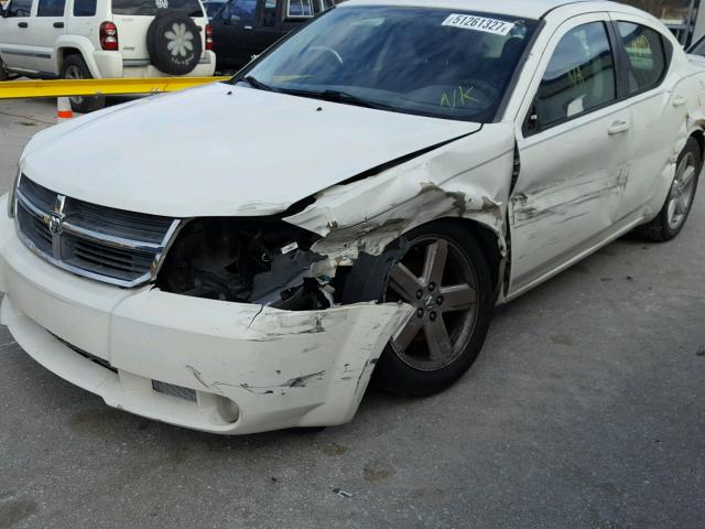 1B3LC56R08N625439 - 2008 DODGE AVENGER SX WHITE photo 9