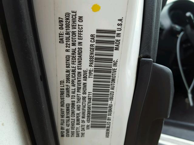 4S3BG6858V7648711 - 1997 SUBARU LEGACY OUT WHITE photo 10