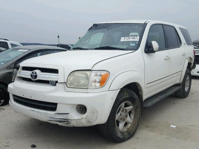 5TDZT34A76S266690 - 2006 TOYOTA SEQUOIA SR WHITE photo 2