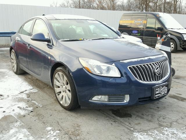 W04GZ5GV4B1082678 - 2011 BUICK REGAL CXL BLUE photo 1