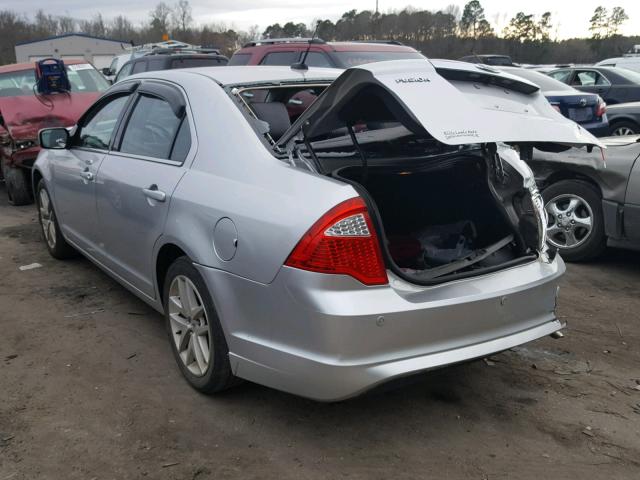 3FAHP0JA1BR174321 - 2011 FORD FUSION SEL SILVER photo 3