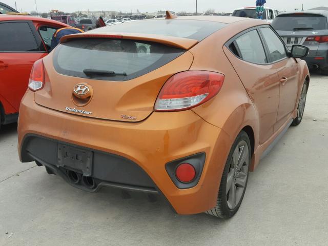 KMHTC6AE0EU198981 - 2014 HYUNDAI VELOSTER T ORANGE photo 4