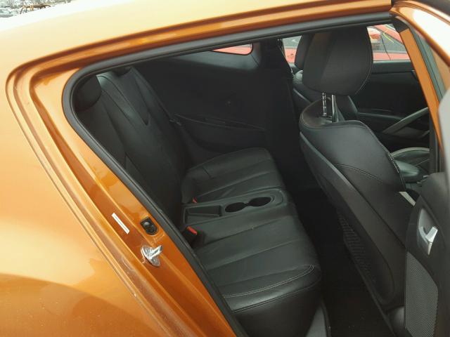 KMHTC6AE0EU198981 - 2014 HYUNDAI VELOSTER T ORANGE photo 6