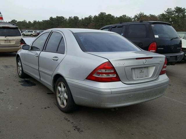 WDBRF81J84F548096 - 2004 MERCEDES-BENZ C 240 4MAT SILVER photo 3
