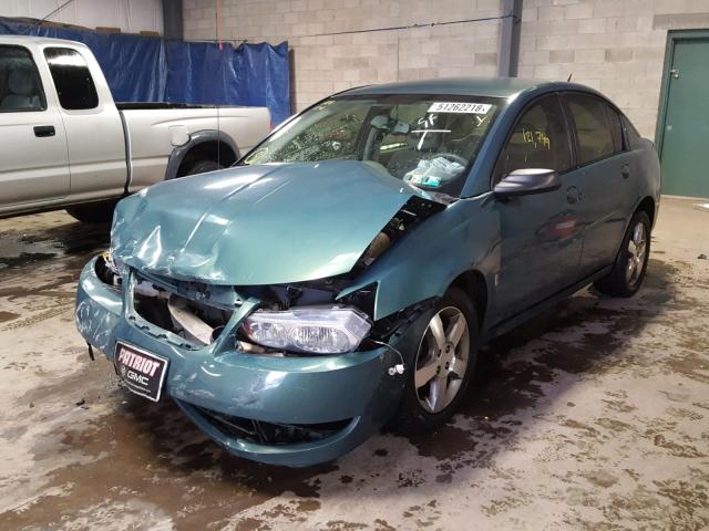 1G8AL55F37Z100616 - 2007 SATURN ION LEVEL GREEN photo 2