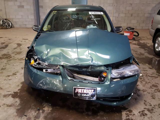 1G8AL55F37Z100616 - 2007 SATURN ION LEVEL GREEN photo 9