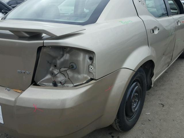 1B3LC56K48N229839 - 2008 DODGE AVENGER SX GOLD photo 9