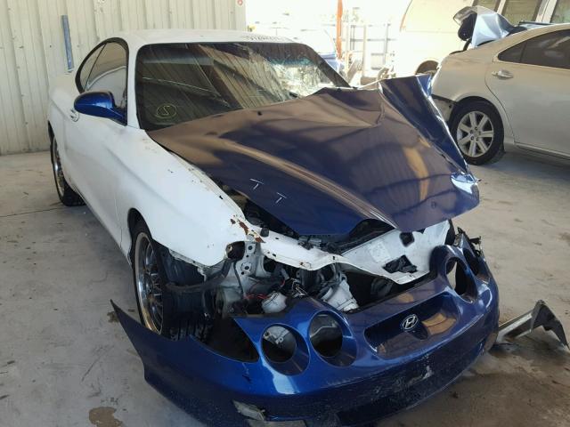 KMHJG25F11U252340 - 2001 HYUNDAI TIBURON WHITE photo 1