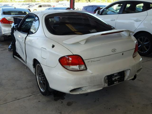 KMHJG25F11U252340 - 2001 HYUNDAI TIBURON WHITE photo 3