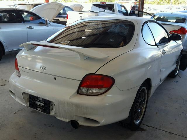 KMHJG25F11U252340 - 2001 HYUNDAI TIBURON WHITE photo 4