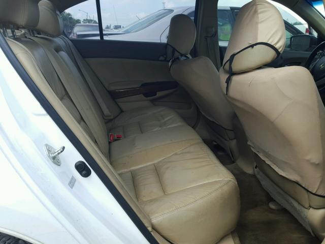 1HGCP26869A012227 - 2009 HONDA ACCORD EXL WHITE photo 6
