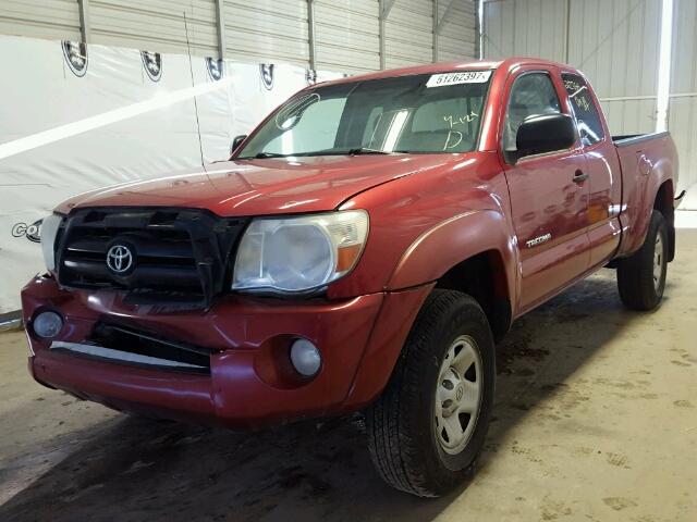 5TETU62N47Z380256 - 2007 TOYOTA TACOMA PRE RED photo 2