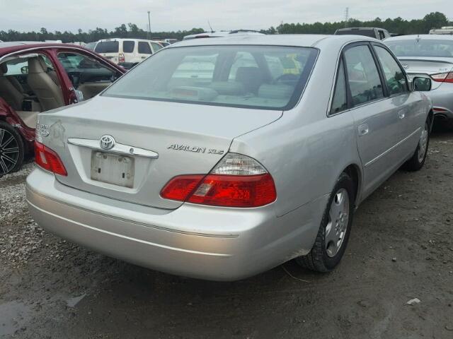 4T1BF28B63U325639 - 2003 TOYOTA AVALON XL SILVER photo 4