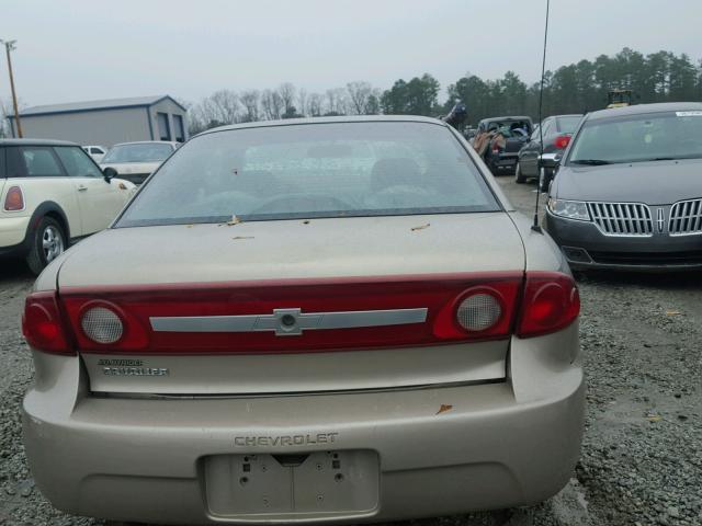 1G1JC12F737260239 - 2003 CHEVROLET CAVALIER GOLD photo 9