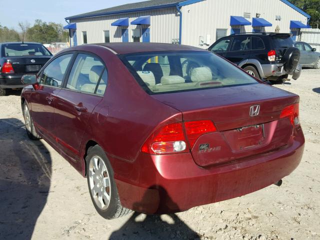 1HGFA16526L100223 - 2006 HONDA CIVIC LX BURGUNDY photo 3