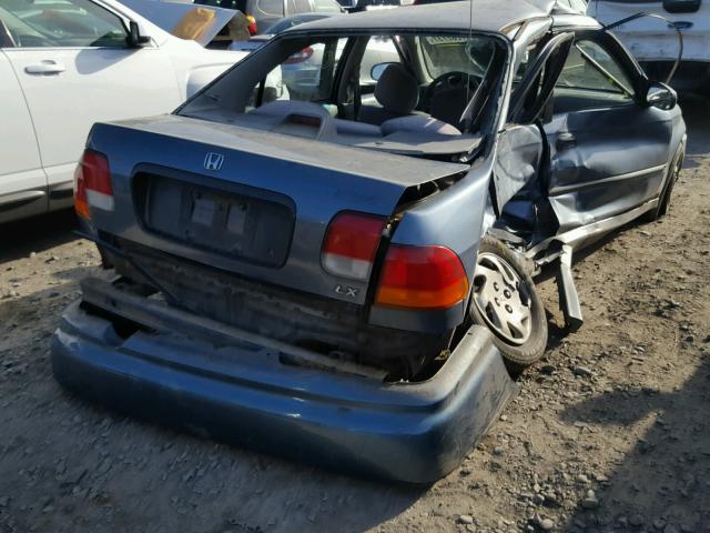 2HGEJ6570VH507870 - 1997 HONDA CIVIC LX BLUE photo 4