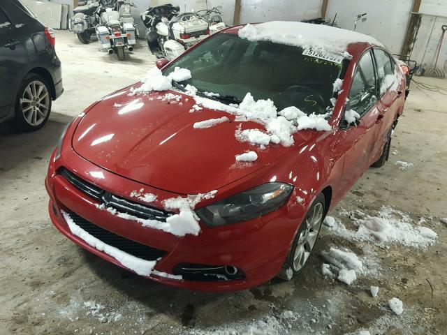 1C3CDFBA8DD311866 - 2013 DODGE DART SXT RED photo 2